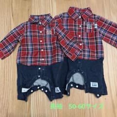 Buddy Lee ロンパース 2枚セット 50-60cm 双子　新生児のサムネイル