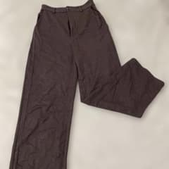 GU ダークブラウン ワイドパンツ Sのサムネイル