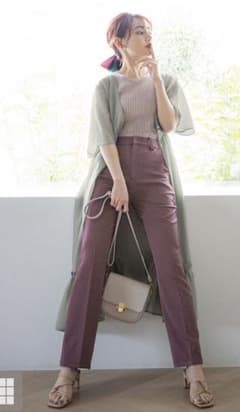 センタープレスフレアパンツ　パープル　GRLのサムネイル