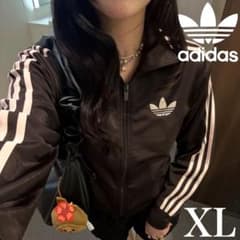 新品XL⭐️adidasルーズフィット トラックトップ ブラウン×ピンク Ramu