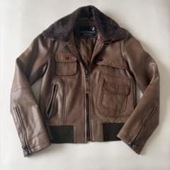 goosecraft bomber 102 レザージャケット ブラウン Sのサムネイル