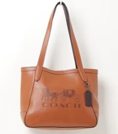 美品 COACH ブラウン レザー トートバッグ - メルカリ