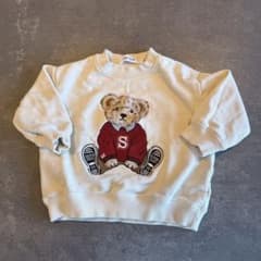 SLAP SLIP クマ刺繍トレーナー 80cmのサムネイル