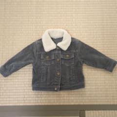 JAMIEKAY グレー コーデュロイ ボア襟 ジャケットのサムネイル