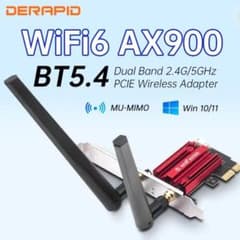 Card WiFi6 AX900 BT5.4 デュアルバンド無線アダプターのサムネイル