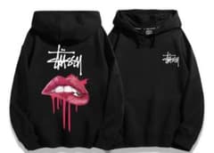 Stussy パーカー 黒 ステューシー 即決8000円のサムネイル