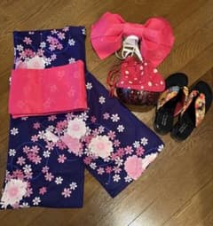 浴衣 帯 巾着 草履 前板 5点セットのサムネイル