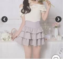 michell Macaron フリル美脚スカート くすみピンクのサムネイル