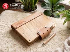 木と本革Be-Works 「Be-book 」ヌメ革突板システム手帳 - メルカリ