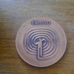 EXPO70記念メダル　の　銅メタルのサムネイル