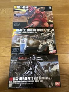 hg ガンプラ ガンダムプラモデル　ゲルググ　陸戦型ガンダム旧版　ゼータプラスのサムネイル