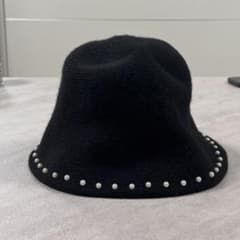 パール付き バケットハット ブラックのサムネイル