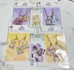 아이카츠 이치 반 쿠지 B상 C상 E상 아크릴 매력 스티커 6점 세트