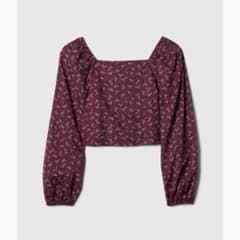 GAP キッズ 長袖ブラウス 花柄 パープル 110cmのサムネイル