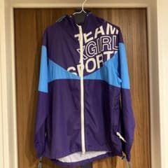 エックスガールウィンドブレーカー 紫 青 フード付きのサムネイル