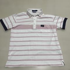 FLEX WIT ME ストライプポロシャツ L FLEX WIT ME ストライプポロシャツ L どこで 買える かファッション