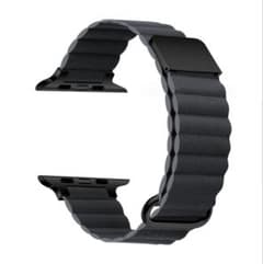 Apple Watch 자석식 PU 가죽 밴드 스페이스 그레이