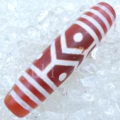 04213 古代矛図案天珠 六眼天珠 64x16mm 鉾 桙 ほこ 紅玉髄 6眼 - メルカリ