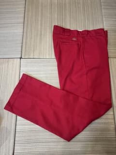 Dickies　ディッキーズ　874　ワークパンツ　古着　レッド　W32のサムネイル