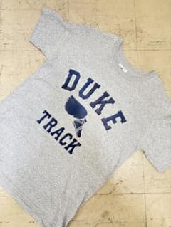 90s USAアメリカ製】 DUKE大 ウイングフット ラバープリントTシャツ 