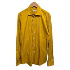 菜 プラダ イタリア製 ストレッチ 長袖 シャツ イエロー PRADA 菜様専用 プラダ イタリア製 ストレッチ 長袖 シャツ イエロー PRADA