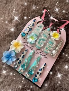 オーダーも受付てます♡キッズネイル♡コギャル♡派手ネイル♡ギャルのサムネイル
