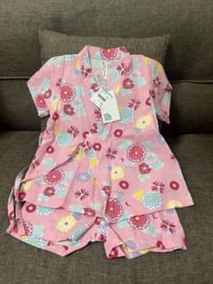 花柄甚平 80cm 綿100% ショートパンツ付き　女の子