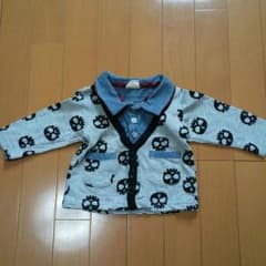 値下げしました！スカル柄 重ね着風トップスのサムネイル