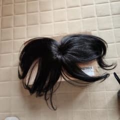 黒いストレート頭頂部ウィッグのサムネイル