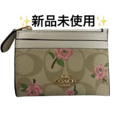 新品未使用❣️ COACH コーチ 花柄 カードケース コインケース パス 