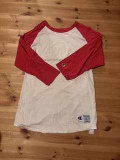 チャンピオン 七分袖 ラグランTシャツ グレー ブルー XXL ビンテージ風のサムネイル