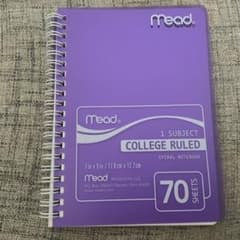 Mead スパイラルノート 1 Subject パープルのサムネイル