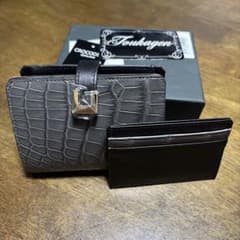 トウカゲン クロコダイル カードケース付き二つ折りウォレット - メルカリ