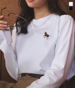 週末限定値下げ！神戸レタス　コットン混　ロングTシャツ　house柄のサムネイル