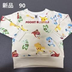 新品 ポケットモンスター トレーナー 総柄 90のサムネイル