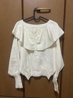 LOWRYS FARM セーラーカラー ニット ホワイトのサムネイル