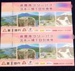 富士急ハイランドフリーパス×2枚のサムネイル