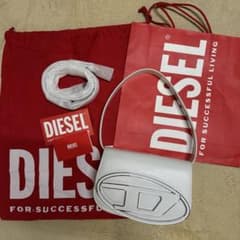 DIESEL レザークロスボディバッグ ホワイトのサムネイル