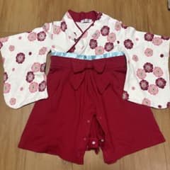 PUFF 2 KIDS 袴ロンパース 80cm 花柄のサムネイル