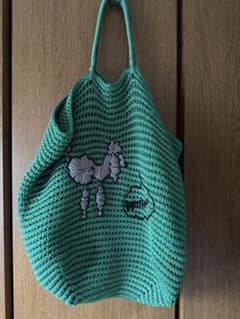 LUDLOW プードル刺繍 トートバッグ グリーン - メルカリ
