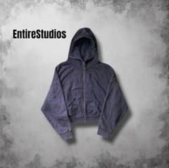 EntireStudios クロップドジップパーカー ヘビーウェイト y2k短丈 EntireStudios クロップドジップパーカー ヘビーウェイト y2k短丈