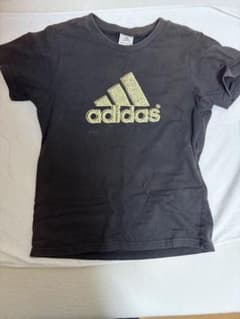 adidas アディダス ラメロゴ 半袖Tシャツ 黒 Lのサムネイル