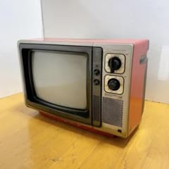 TOSHIBA ブラウン管TV 14P66 昭和レトロ カラーテレビ 赤 - メルカリ