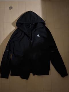 adidas ジップパーカー ブラックのサムネイル