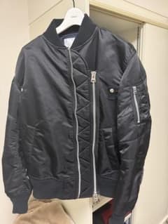 sacai MA-1 フライトジャケット ブラック　綾野剛着用2点セット sacai MA-1 フライトジャケット ブラック 綾野剛着用2点セット - メルカリ