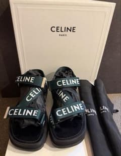 CELINE LEO STRAPPY サンダル グリーン ストラップ - メルカリ