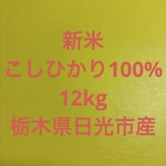 栃木県日光市産　こしひかり100%　精白米　12kg 　お得　限定　ポイント消化 栃木県日光市産 こしひかり100% 精白米 12kg お得 限定 - メルカリ