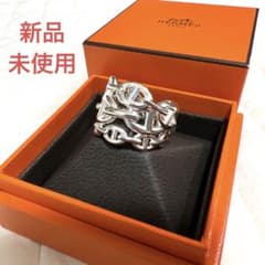 【未使用】エルメス　シェーヌダンクル　アンシェネgm リング　59号 HERMES - 新品未使用 アンシェネ 59号 エルメス 3連 GM リング
