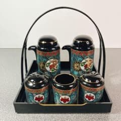 まずまず美品】兆瑞 調味料入れセット 昭和レトロ 醤油差し スパイス