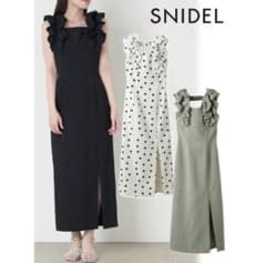 SNIDEL バルーンフリルスリーブIラインワンピースのサムネイル